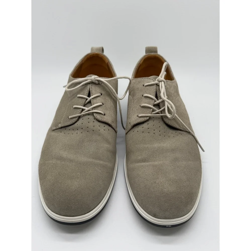 Amberjack The Original Navy Suede Derby Dress Shoes Men Sz 10.5 Gray Portugal